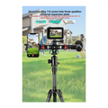 Triple Phone Holder Tripod Mount – 180° Tilt, 3 Heads, Vlogging Tripod Mount Adaptor Babs Black