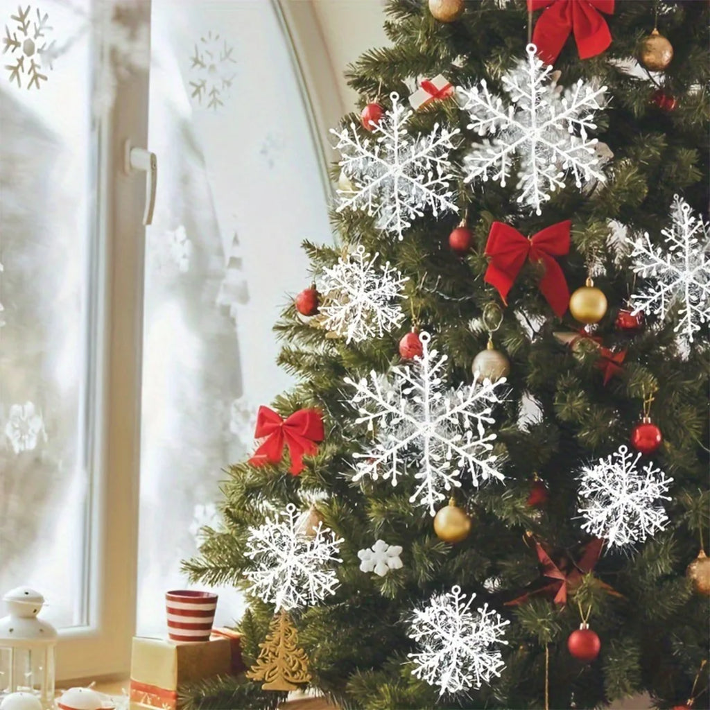 Plastic Snowflake Ornaments – Christmas Tree & Winter Decor Christmas Ornaments Babs