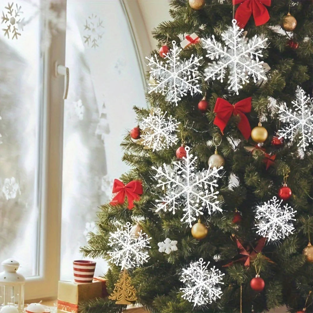 Plastic Snowflake Ornaments – Christmas Tree & Winter Decor Christmas Ornaments Babs