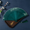 Bamboo Folding Fan – Retro Chinese Hanfu Qipao Dance Fan Decorative Folding Fan Babs B