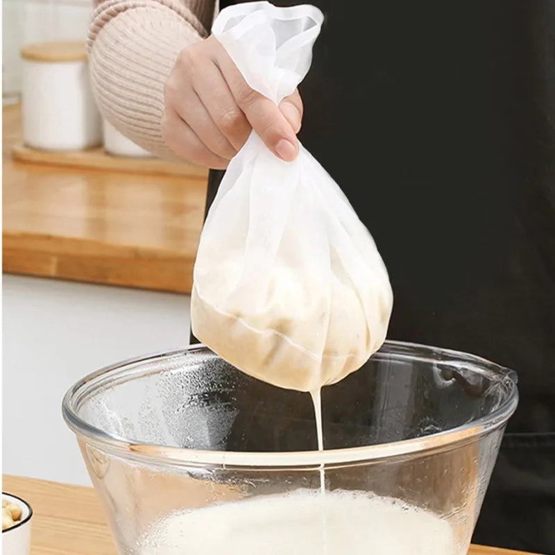 Nylon Filter Bag – Soy Milk, Nut Milk & Cold Brew Strainer Nylon Strainer Bag Babs