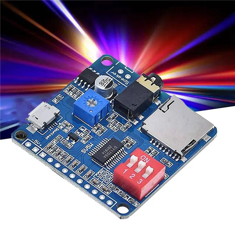 DY-SV5W Voice Playback Module 5W MP3 UART I/O Trigger – 2 Pack Audio Playback Module Babs