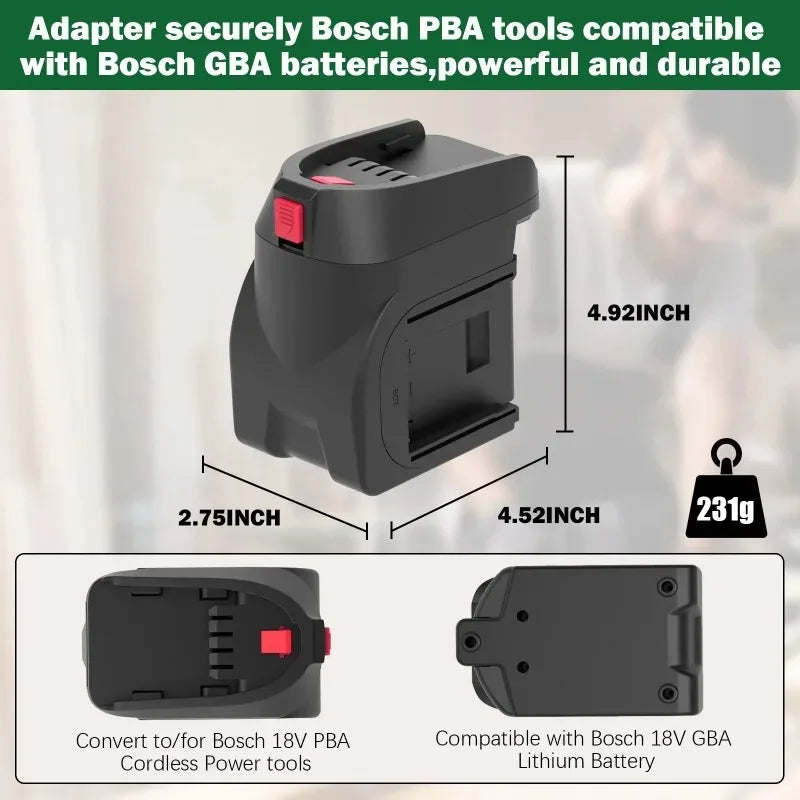 Bosch 18V GBA to PBA 2-in-1 Battery Adapter Converter Battery Adapter Converter Babs