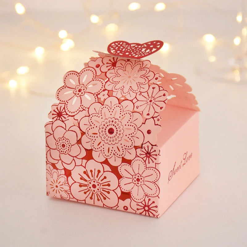 Pink Butterfly Candy Gift Boxes | Wedding & Party Favors 10/20Pcs Party Favor Box Babs Pink 10pcs