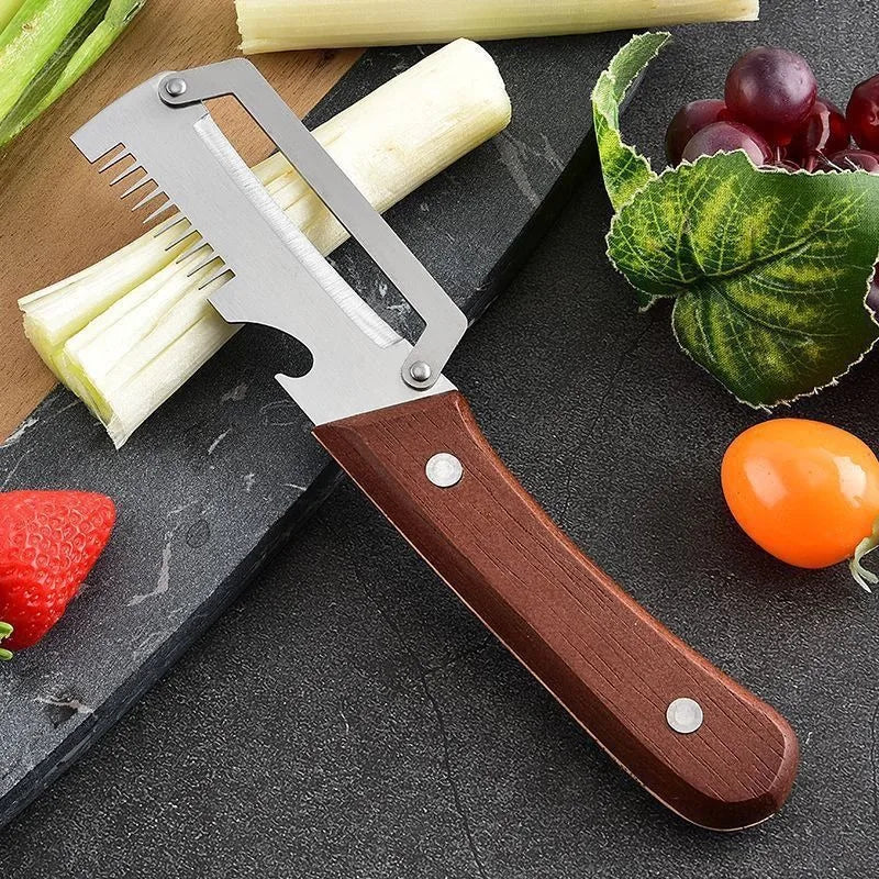 Wooden Handle Stainless Steel Peeler, Slicer & Shredder Vegetable Peeler Shredder Babs