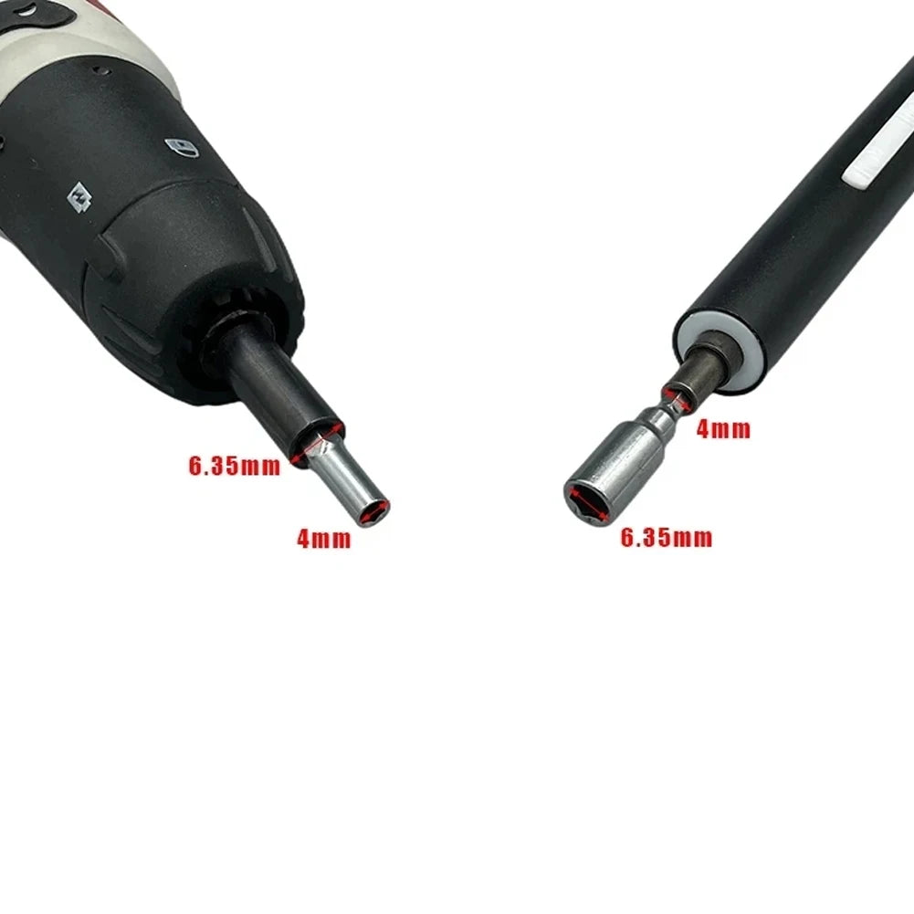 6.35mm to 4mm Magnetic Hex Adapter Socket for Drill Bits Drill Bit Adapter Babs