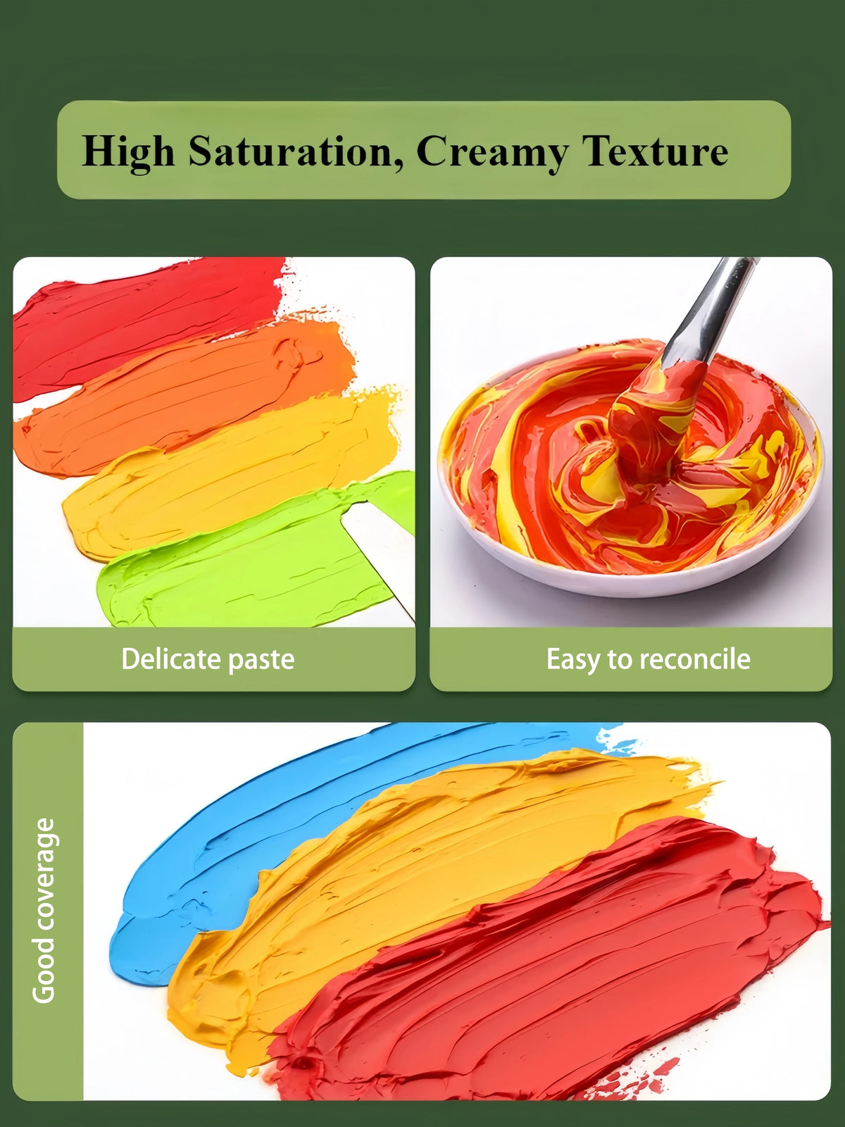 50ml Large Tube Oil Paints – Non-Toxic, Mixable Art Supplies Oil Paint Set Babs