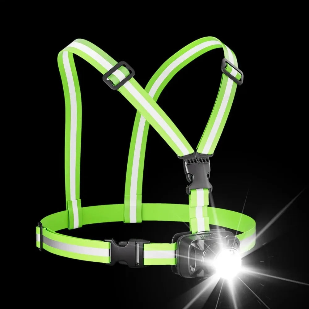 Adjustable Chest Light LED – Wearable Camping & Running Lamp Wearable Chest Light Babs Double shoulder