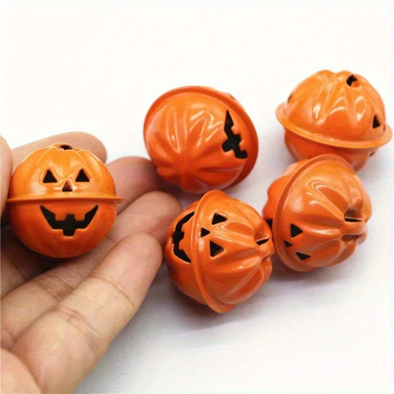 30 Halloween Iron Pumpkin Bells 1.18" | Spooky DIY Decor Halloween Bell Decor Babs