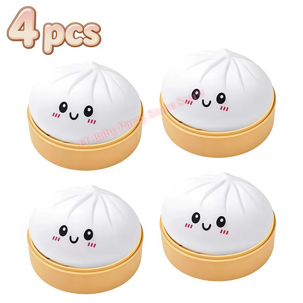 24-Day Dumpling Squishy Advent Calendar Blind Box Xmas Gift Squishy Advent Calendar Babs 4pcs 2