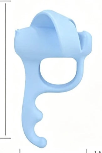 Five Finger Pencil Grip Corrector for Kids Writing Training Pencil Grip Trainer Babs 1Pc-blue