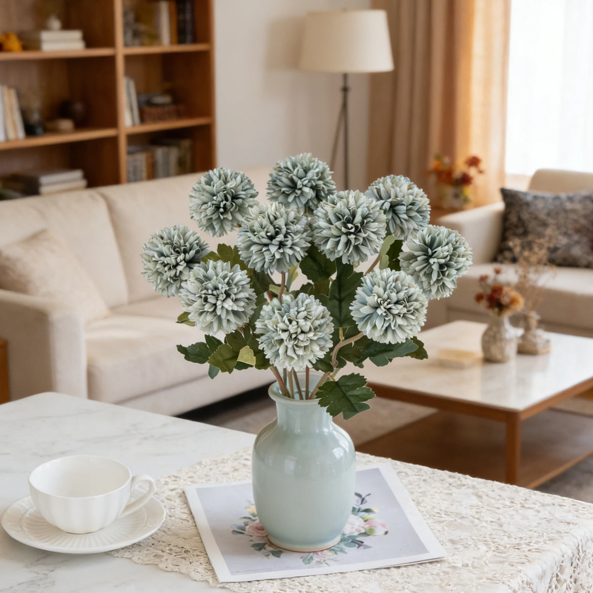 Silk Ball Chrysanthemum Artificial Flowers – Wedding & Home Décor Artificial Silk Flowers Babs