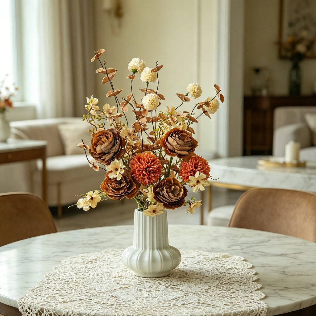 Silk Rose Artificial Flowers – Wedding & Home Décor Bouquet Artificial Silk Flowers Babs