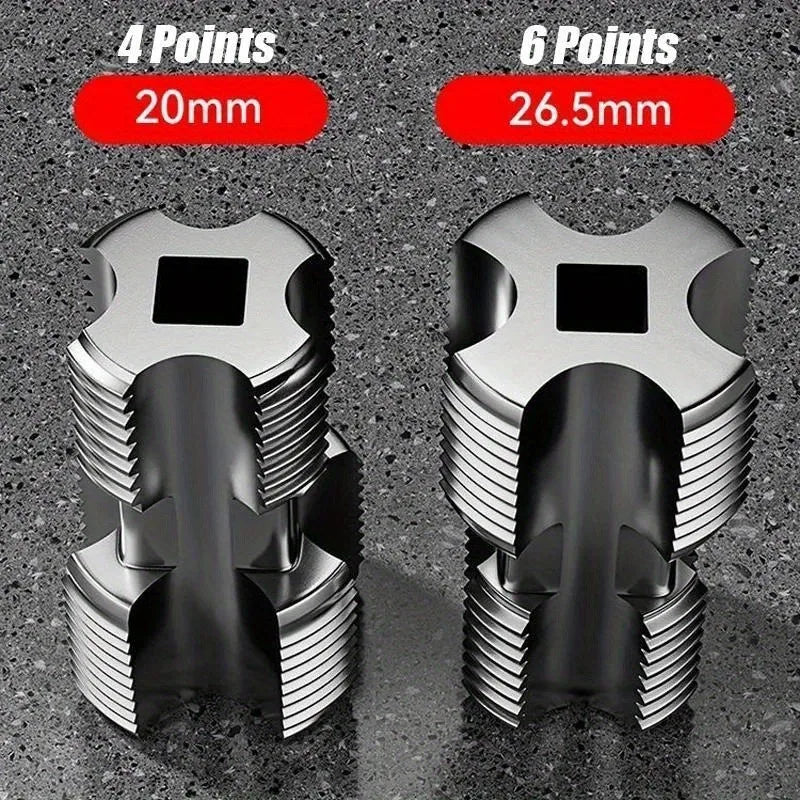 2Pcs Pipe Hole Opener 4/6 Point 1" Hex Shank Drill Bit Set Pipe Hole Opener Bit Babs