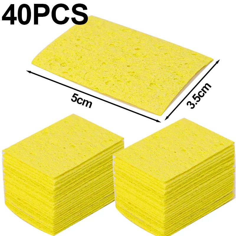 Soldering Iron Tip Cleaning Sponges – 5 to 200 Pack Soldering Tip Cleaner Babs 40PCS