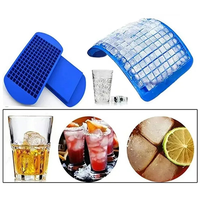 160-Grid Silicone Mini Ice Cube Tray – 1cm Small Ice Mold Silicone Ice Tray Babs
