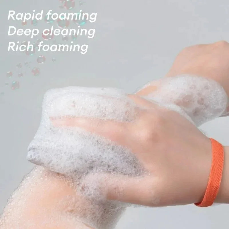 Foaming Soap Mesh Bag – Exfoliating Bath Sponge Bubble Maker Bath Exfoliating Sponge Babs