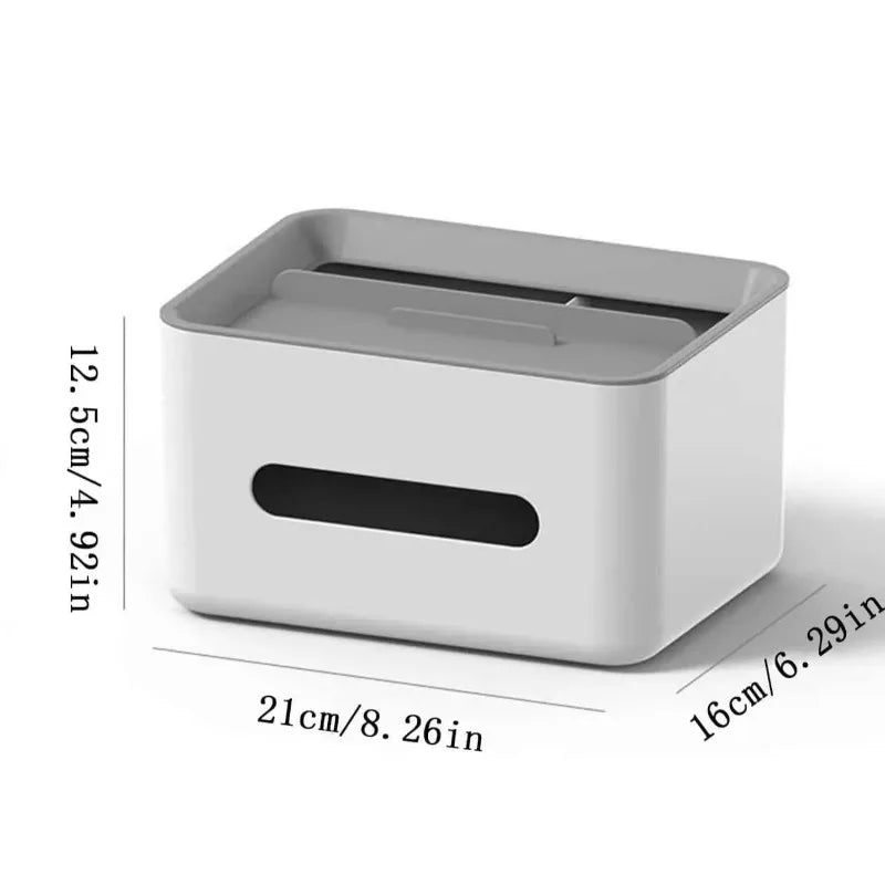 Multifunctional Tissue Box & Desk Organizer – Grey Desk Organizer Babs