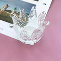 Crystal Crown Glass Tealight Candle Holder | Home Décor Glass Candle Holder Babs Transparent