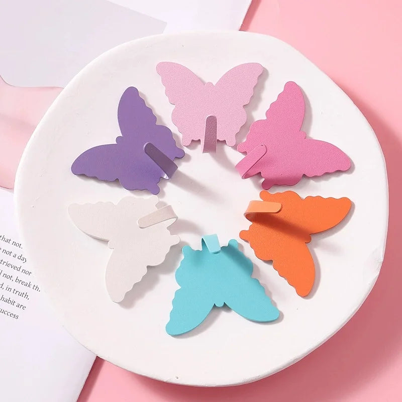 3-Pack Stainless Steel Butterfly Hooks – No-Drill Adhesive Wall Hooks Adhesive Wall Hooks Babs