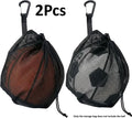 Mesh Ball Bag for Basketball Soccer Volleyball – Drawstring Sports Ball Bag Babs 2Pcs