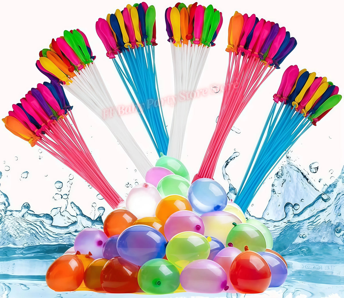 111Pcs Self-Tie Water Balloons – Fast Fill Splash Balls Set Water Balloon Set Babs