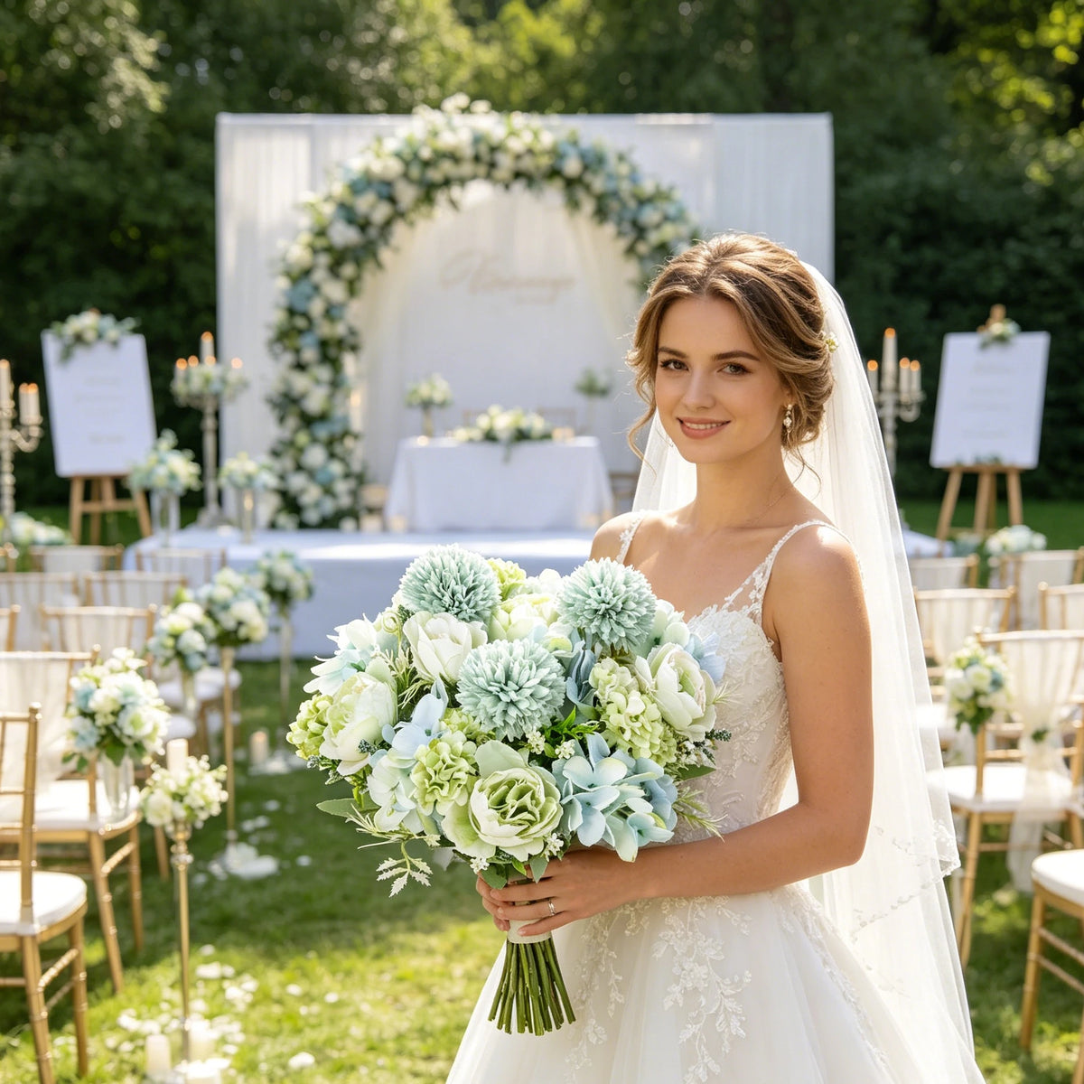 Silk Hydrangea Artificial Flowers – Wedding & Home Décor Bouquet Artificial Flowers Babs