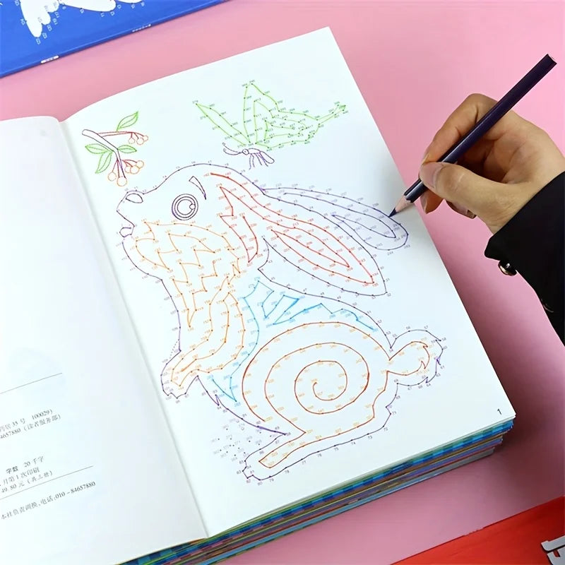Connect-the-Dots Book – 44 Patterns, 3 Difficulty Levels Activity Drawing Book Babs