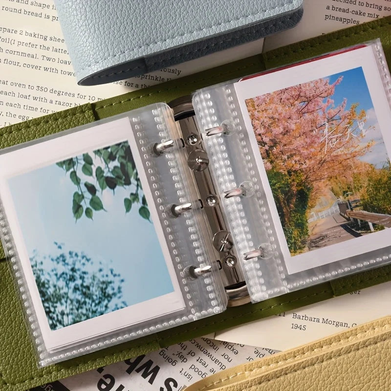 Mini Soft Leather Pocket Photo Album – 25 Sheets, 50 Pages Mini Photo Album Babs