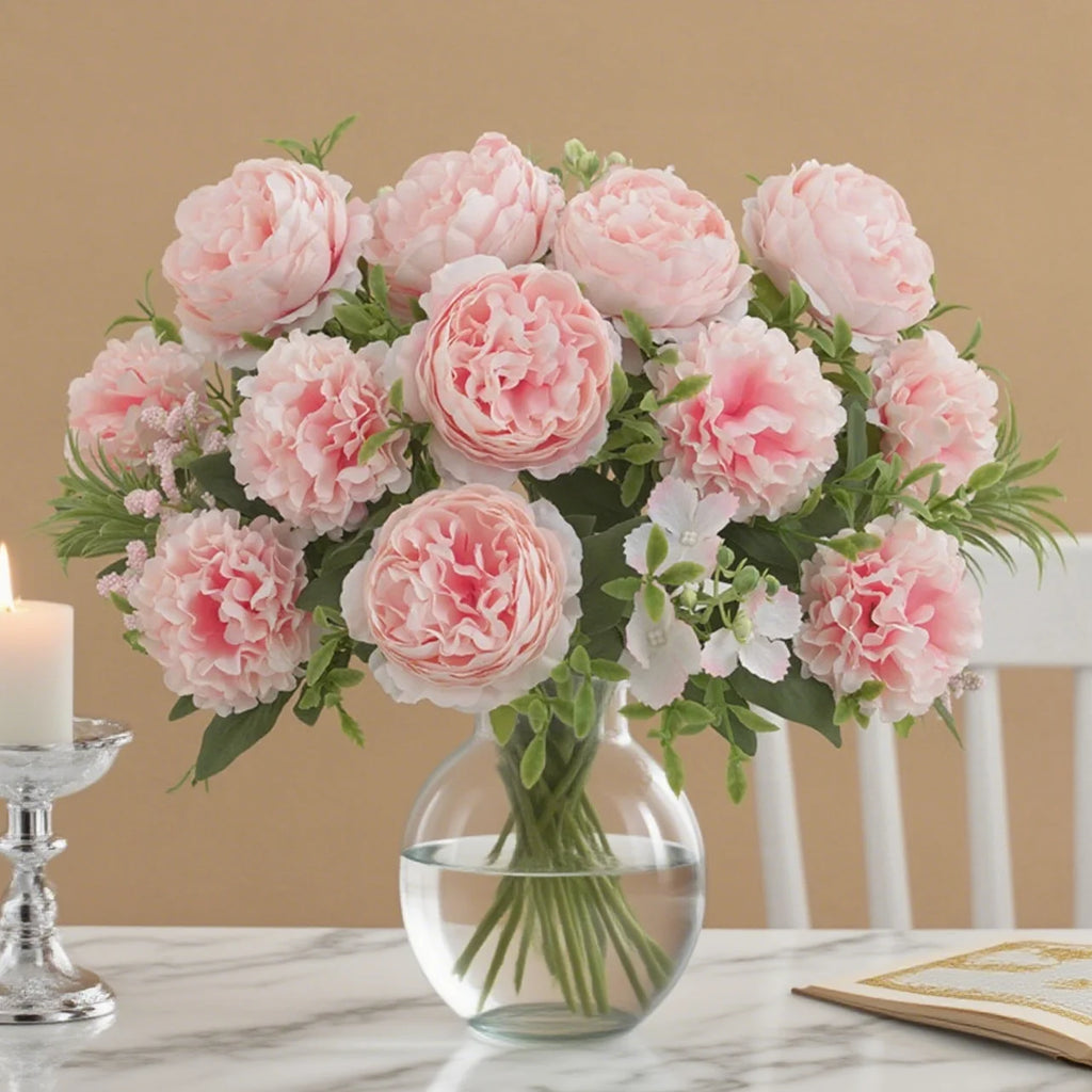 Artificial Bulbous Chrysanthemum Bouquet – Wedding & Home Decor Artificial Flower Bouquet Babs