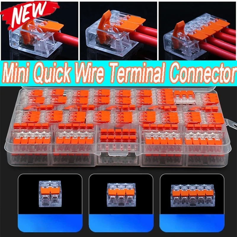 Push-In Lever Wire Connectors 2/3/4/5 Pin Quick Terminal Lever Wire Connector Babs