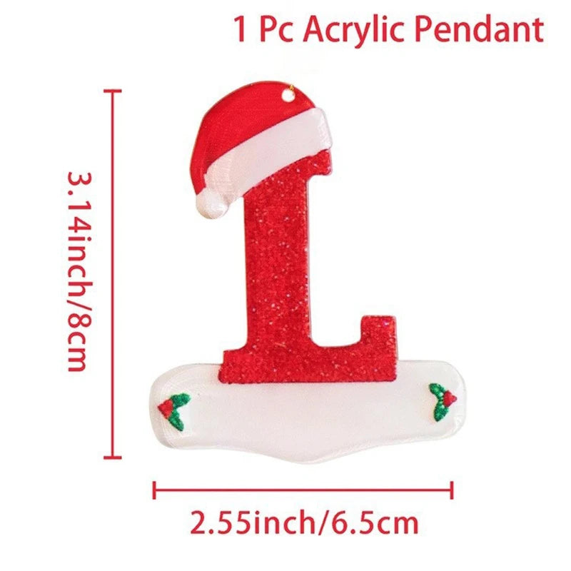 Christmas Acrylic Letter Pendants – Xmas Tree Ornaments 2024 Christmas Tree Ornament Babs L