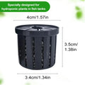 4-Pack Aquarium Net Cup Planter Baskets for Fish Tanks Aquarium Planter Basket Babs Black 4pcs