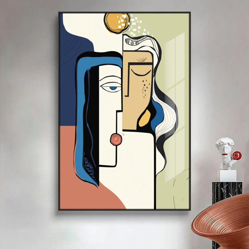Modern Abstract Nordic Canvas Wall Art – Framed Home Decor Framed Canvas Art Babs