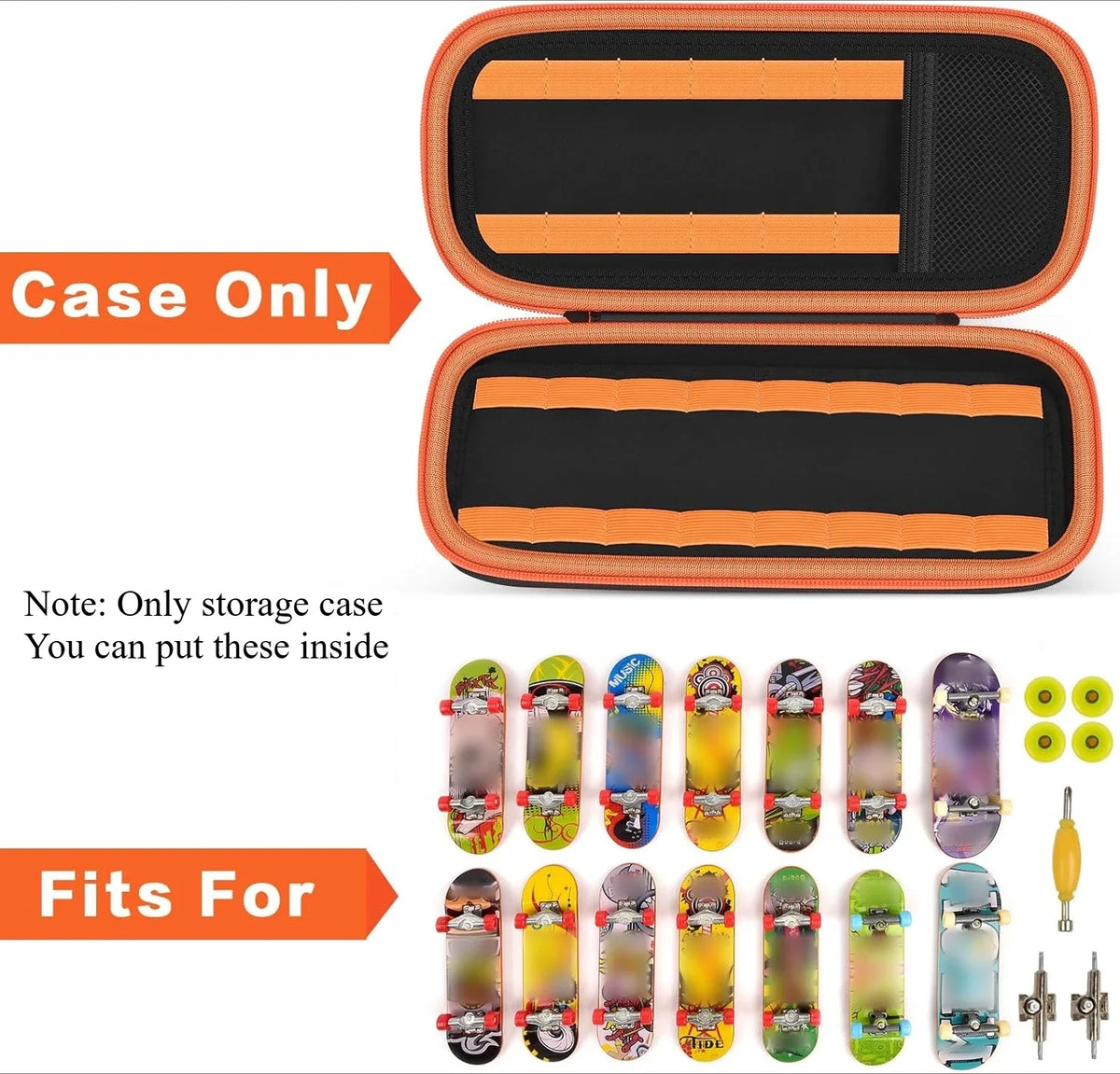 Finger Skateboard Storage Case – Holds 14 Tech Deck Boards Fingerboard Storage Case Babs