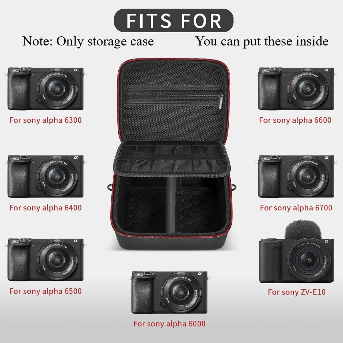 Hard Camera Case for Sony ZV-E10 A6400 A6000 – Paiyule Camera Case Bag Babs
