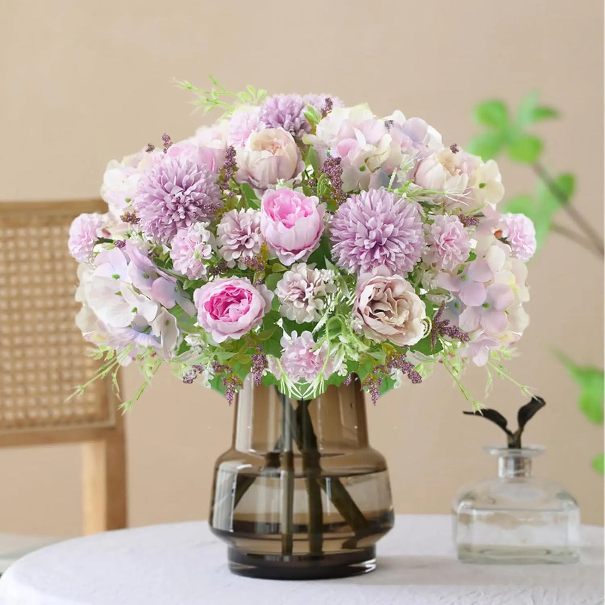 Artificial Silk Peony Hydrangea Bouquet – Wedding & Home Decor Artificial Flower Bouquet Babs