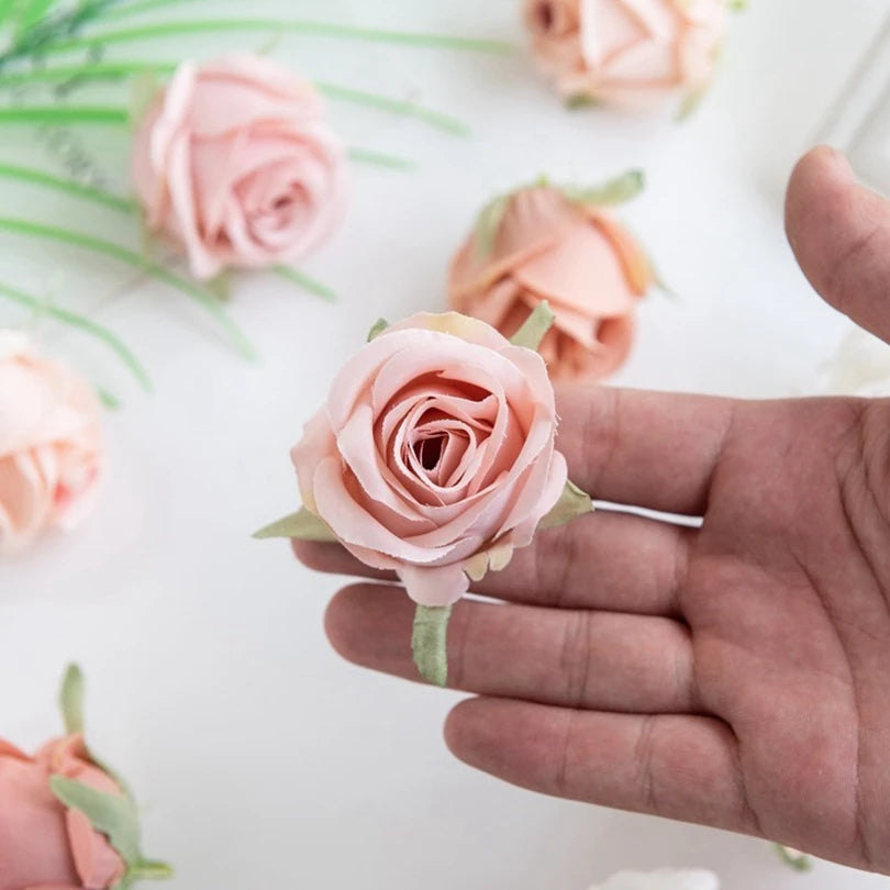 Silk Rose Heads 30/60pcs – Wedding & Home Floral Decor Artificial Silk Flowers Babs