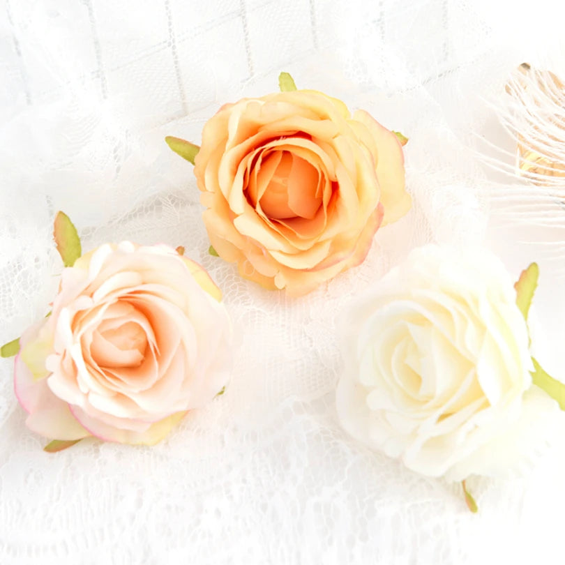 Silk Rose Artificial Flowers 5/10 Pcs – Wedding & Home Decor Artificial Silk Flowers Babs