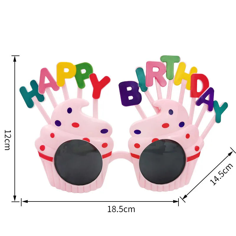 Funny Birthday Sunglasses Photo Props – Novelty Party Glasses Novelty Party Props Babs pink