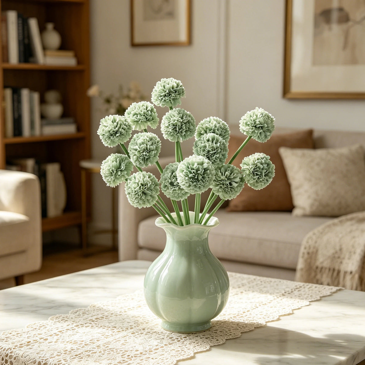 Artificial Silk Mini Ball Chrysanthemum Flowers – Home & Wedding Artificial Silk Flowers Babs