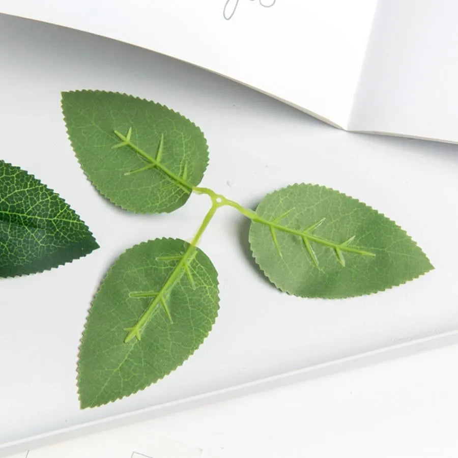 40/80 Pcs Silk Rose Leaves – Artificial Wedding & Home Decor Artificial Silk Leaves Babs
