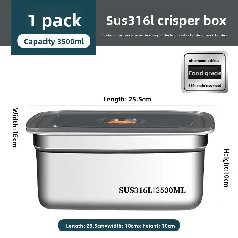 316 Stainless Steel Airtight Lunch Box | Bento Food Container Airtight Lunch Box Babs 3500ml