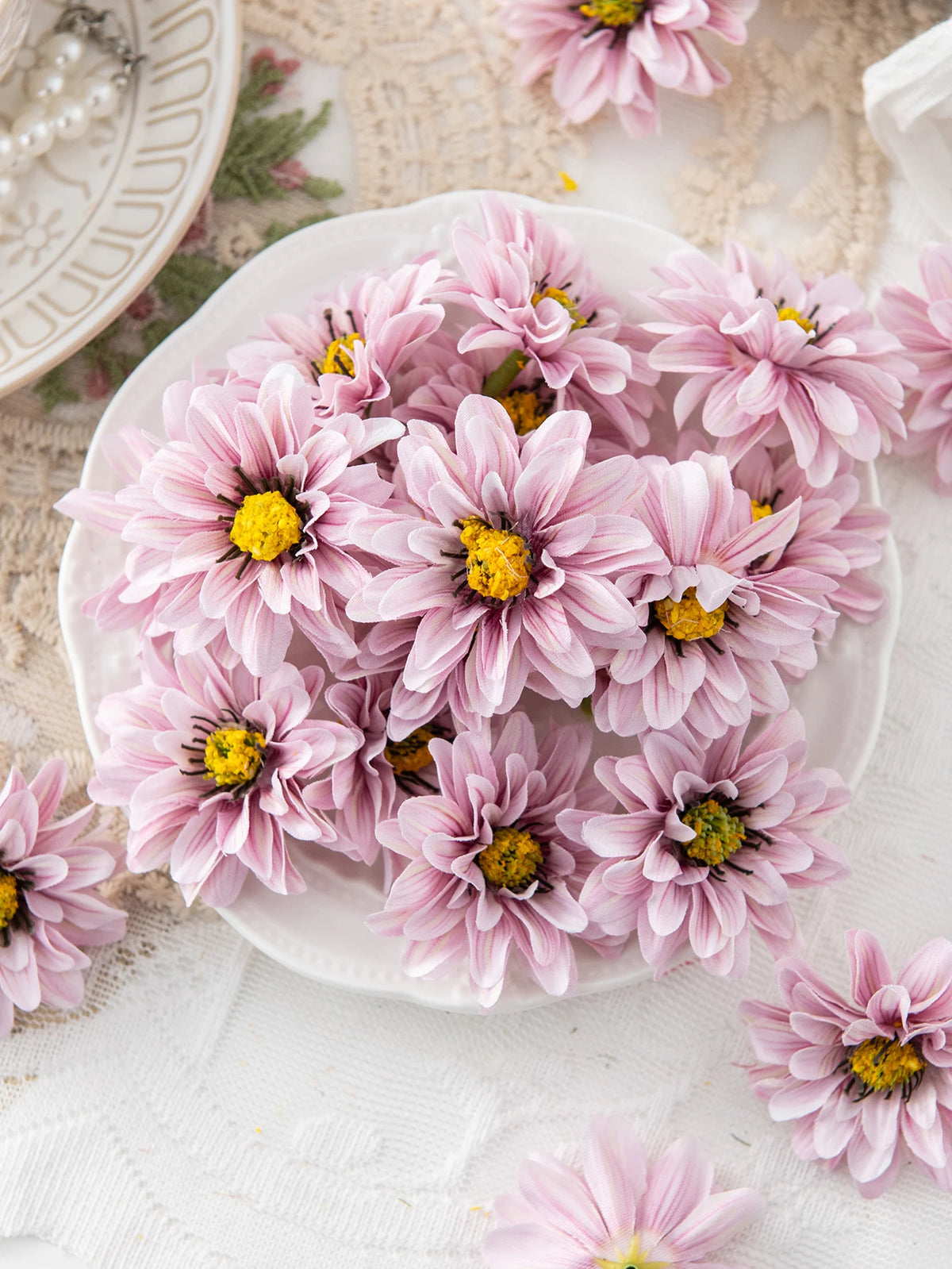 Small Daisy Artificial Silk Flowers 10/20 Pcs – Wedding & Home Decor Artificial Silk Flowers Babs COLOR 5 10 pcs