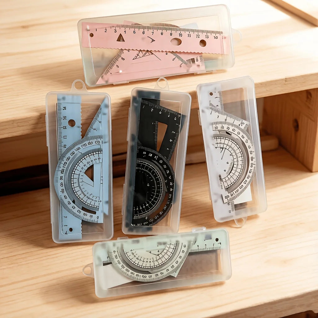 Geometric Ruler Set – Protractor, Triangle & Drawing Tools Geometric Ruler Set Babs