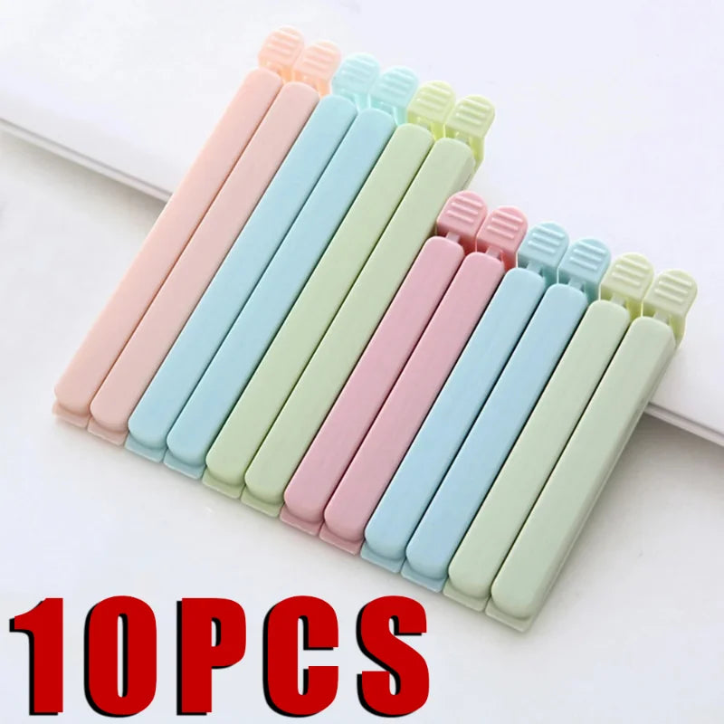 10-Pack Food Bag Sealing Clips – 12cm & 15.5cm Kitchen Clamps Food Bag Clips Babs