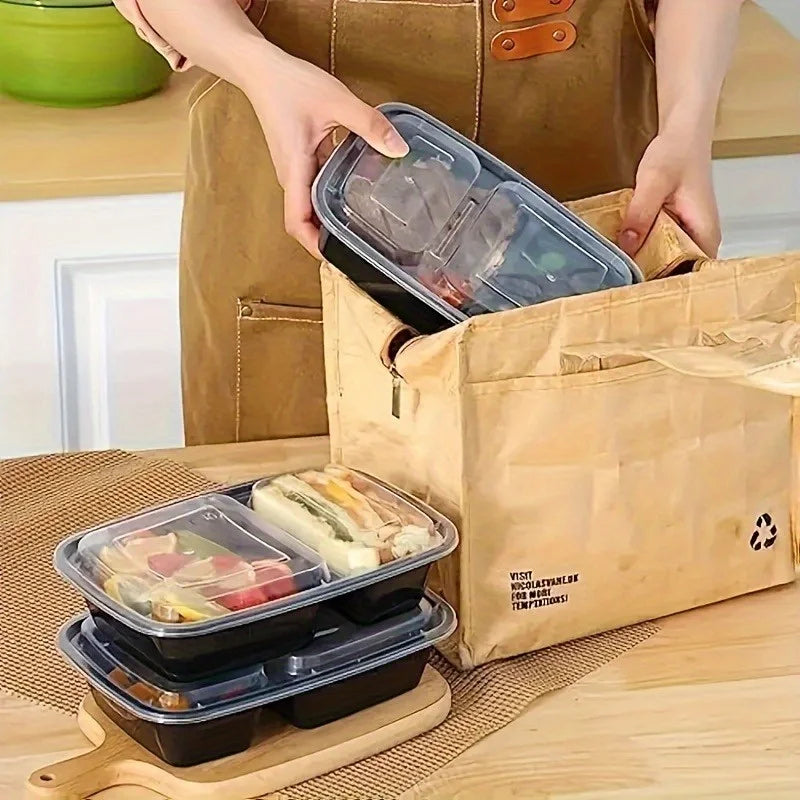 15-Pack Disposable Lunch Boxes with Lids – Stackable Containers Disposable Food Containers Babs