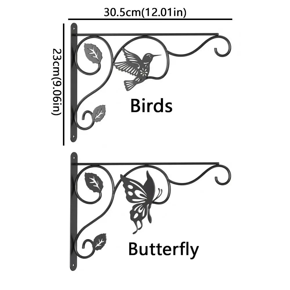 12-Inch Heavy Duty Cast Iron Wall Plant Hook | Bird Design Wall Plant Hook Babs