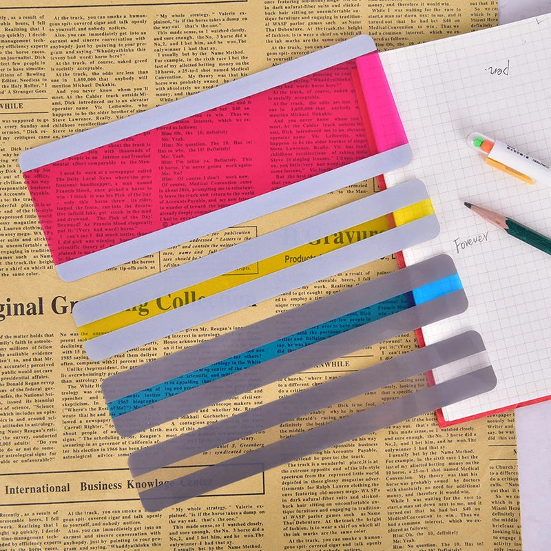 Colored Reading Guide Strips & Highlighter Overlays – 6 or 8 Pc Reading Guide Strips Babs
