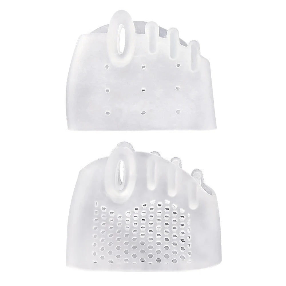 2pcs Silicone Toe Separators & Metatarsal Pads | Forefoot Support Silicone Toe Separator Babs Transparent